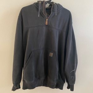 Distressed Faded Black Carhartt Hoodie